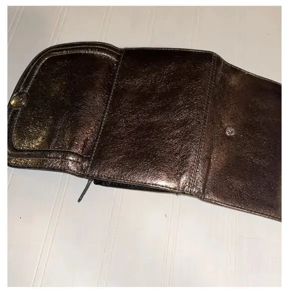 Coach Metallic Wallet Glitter Shiny Sparkle! Very Nice - Picture 3 of 6